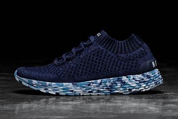 Women's Nobull Midnight Wild Ocean Knit Running Shoes Navy | SG U2689Z